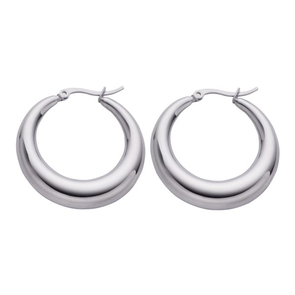 O1CN01ZrMvkG25wjOEqmx5a_3529117591-0-cib.jpg Stainless Steel Oval Hoop Earrings 725885648728