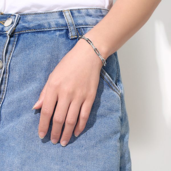 O1CN01Zx6kNs25wjEOERRMw_3529117591-0-cib.jpg Stainless Steel Paperclip Bracelet 652407207204