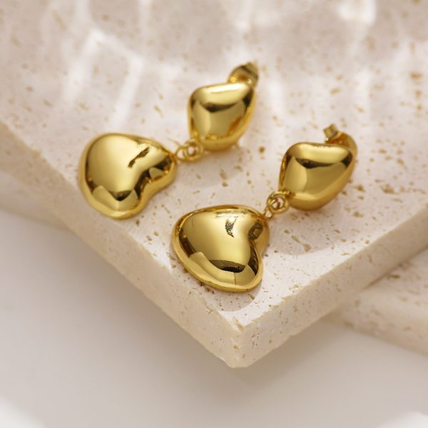 O1CN01ZyDWH725wjUwfm2gr_3529117591-0-cib.jpg Stainless Steel Teardrop Heart Earrings 804153333579