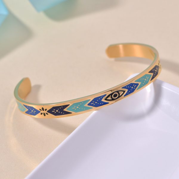 O1CN01a0wR6M25wjED3tBRj_3529117591-0-cib.jpg Stainless Steel Enamel Open Bangle 651101403831