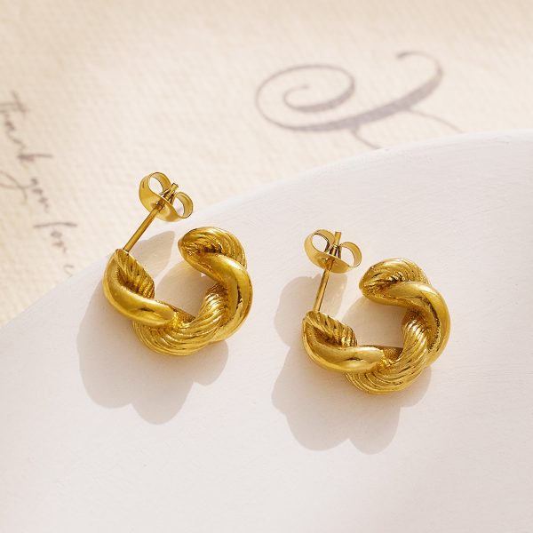 O1CN01aAylDG25wjSouzsov_3529117591-0-cib.jpg Stainless Steel Rope Hoop Earrings 770233270668
