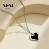 O1CN01aBUFW325wjbuxxvqV_3529117591-0-cib.jpg Stainless Steel Mosaic Heart Necklace 824431856952