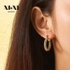 O1CN01aN3DHg25wjblE3tQI_3529117591-0-cib.jpg Stainless Steel C Shaped Rhinestone Earrings 724510524953