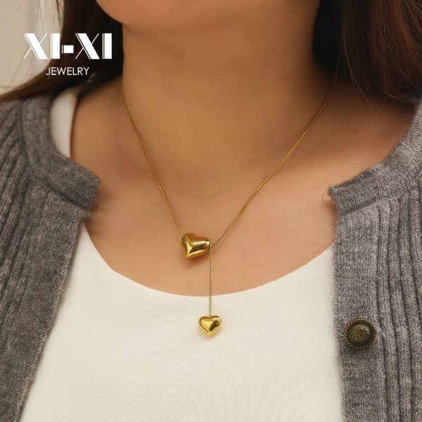 O1CN01b3E23M25wjbqODZqs_3529117591-0-cib.jpg Stainless Steel Heart Necklace 782487604589