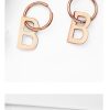 Stainless Steel Letter B Drop Earrings 647795628807