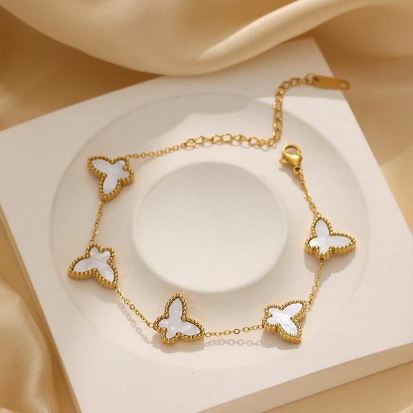 O1CN01bdgwch25wjUe5alms_3529117591-0-cib.jpg Stainless Steel Butterfly Shell Bracelet 798452945945