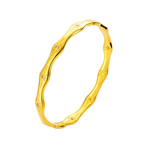 O1CN01by5kcv25wjcUqrhxY_3529117591-0-cib.jpg Stainless Steel Bamboo Rhinestone Bangle 968260176655