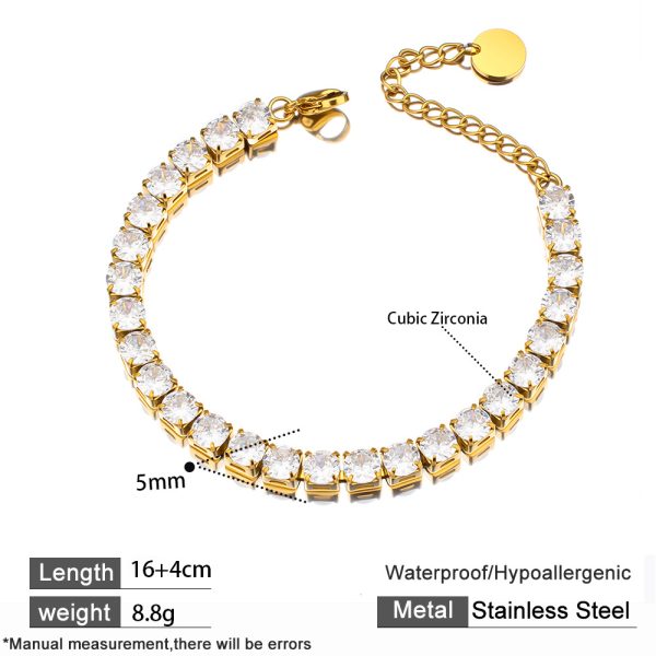 O1CN01c6eDmV25wje5hZGBU_3529117591-0-cib.jpg Stainless Steel Zirconia Chain Bracelet 1003167880907