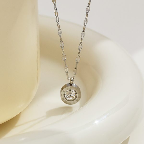 O1CN01czSUW925wjVa8p2AS_3529117591-0-cib.jpg Stainless Steel Rhinestone Roman Numeral Necklace 816507962238