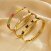 O1CN01dARk0i25wjUfecQIU_3529117591-0-cib.jpg Stainless Steel Enamel Butterfly Bangle 798267511890