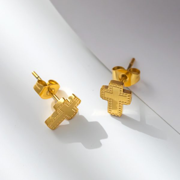 O1CN01dCD4IG25wjZYUsnpa_3529117591-0-cib.jpg Stainless Steel Cross Stud Earrings 893670165709