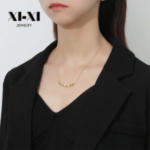 Stainless Steel Smiley Butterfly Necklace 948894050423
