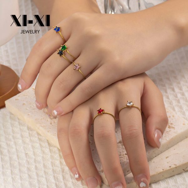O1CN01ddK85L25wjbqSvzLN_3529117591-0-cib.jpg Stainless Steel Star Ring 894805186729