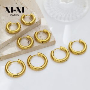 Stainless Steel Huggie Earrings 841683454848