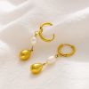 O1CN01dy8pIx25wjRaJDUpo_3529117591-0-cib.jpg Stainless Steel Pearl Chunky Earrings 756270130215