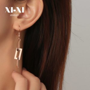 Stainless Steel Bar Drop Earrings 650572859443