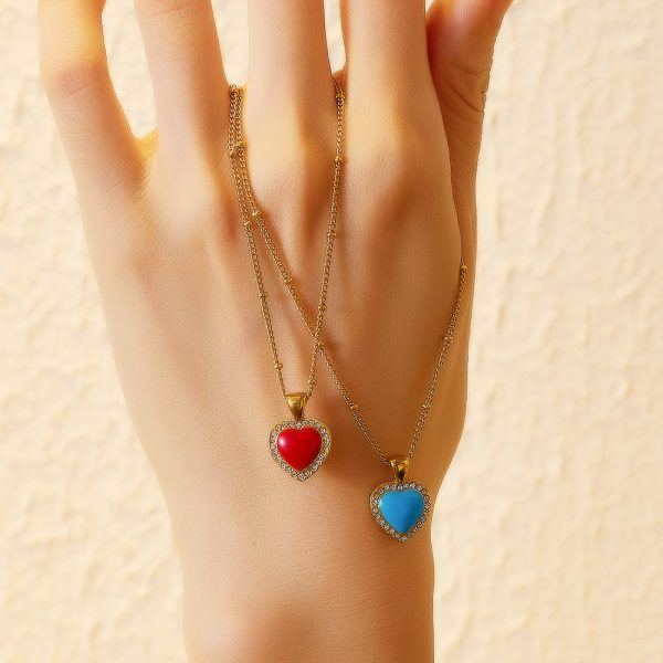 O1CN01dztgHE25wjO7bufma_3529117591-0-cib.jpg Stainless Steel Rhinestone Heart Necklace 727590883507
