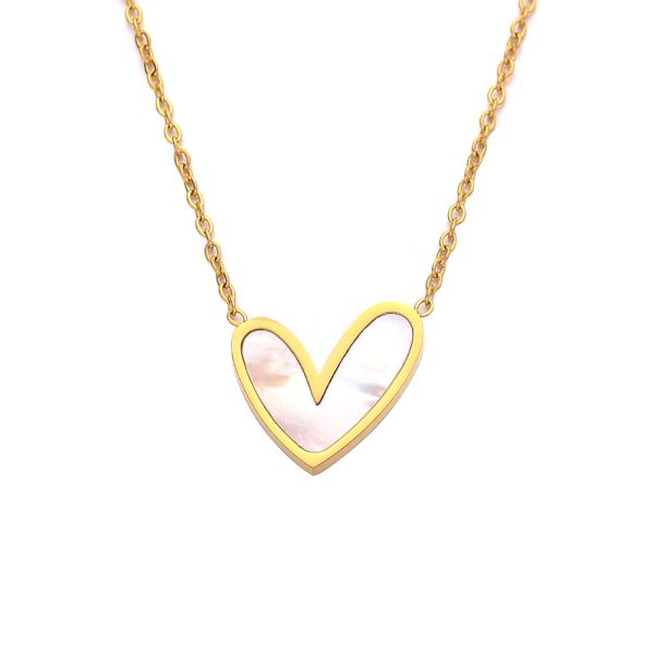 O1CN01e57nYQ25wjVtcjwjA_3529117591-0-cib.jpg Stainless Steel Mother of Pearl Heart Shaped Necklace 822314910983