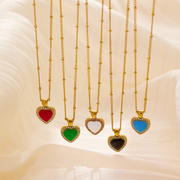 O1CN01ePnHN325wjOMXkIEn_3529117591-0-cib.jpg Stainless Steel Rhinestone Heart Necklace 727590883507