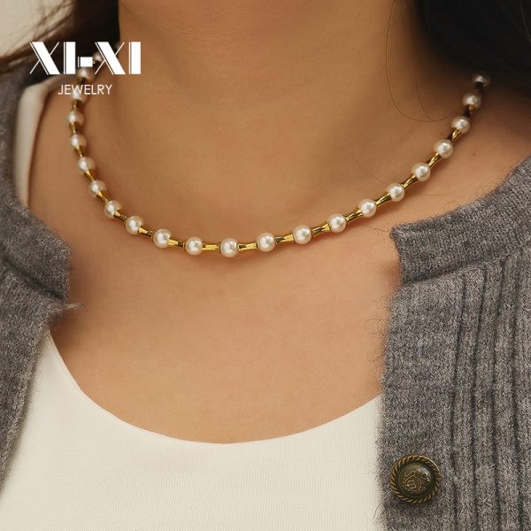 O1CN01eSScxu25wjbkA8TSu_3529117591-0-cib.jpg Stainless Steel Pearl Necklace 782833788213