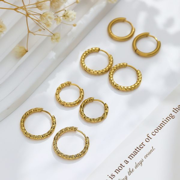 O1CN01eYlFTU25wjU5BQ4v1_3529117591-0-cib.jpg Stainless Steel Double Twist Earrings 785187452708