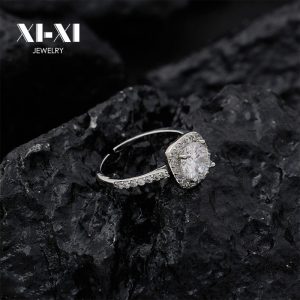Stainless Steel Princess Cut Ring 682057290114