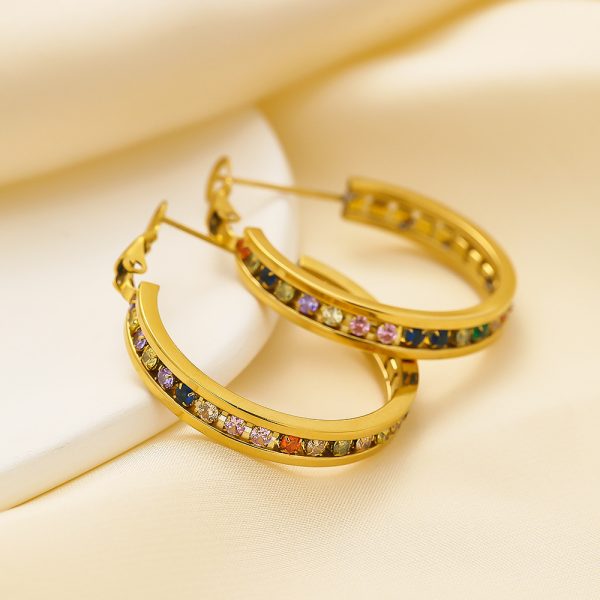 O1CN01f4H8vr25wjTOWEeVT_3529117591-0-cib.jpg Stainless Steel Pave Hoop Earrings 775721046650