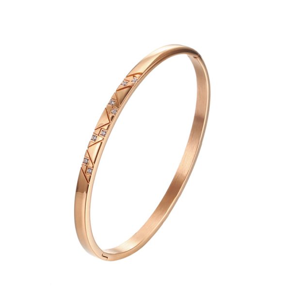 O1CN01f8ZZub25wjE7Dyidv_3529117591-0-cib.jpg Stainless Steel Grid Pattern Bangle 650725303704