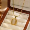O1CN01f9TmFc25wjVGas5LA_3529117591-0-cib.jpg Stainless Steel Cat's Eye Oval Necklace 809855920992