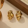 Stainless Steel Flower Stud Earrings 893318269047