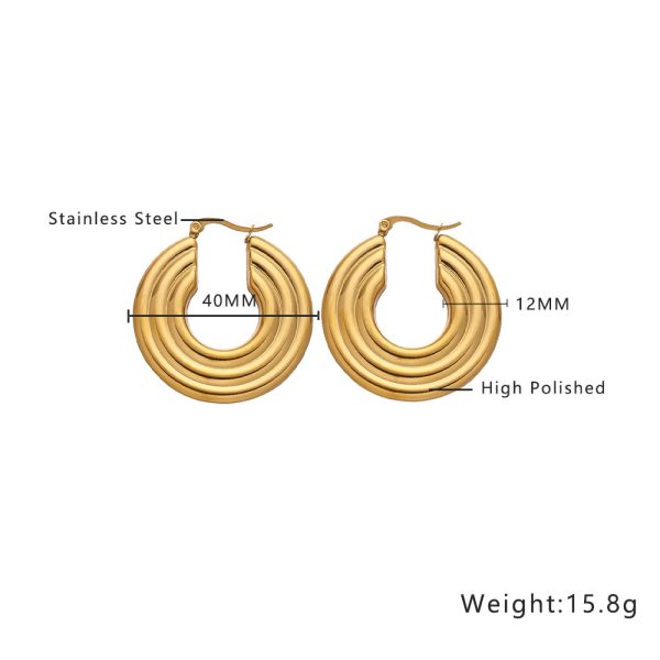 O1CN01faeZwU25wjS71UnKm_3529117591-0-cib.jpg Stainless Steel Triple Layer Earrings 761898625006