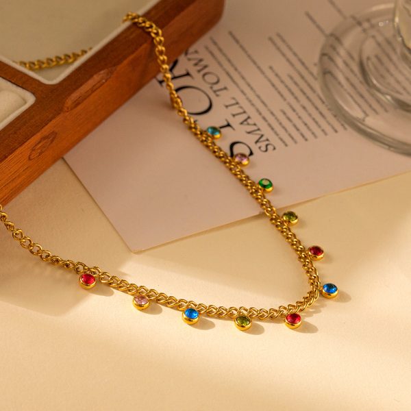 O1CN01fmPSO325wjYeO9aGW_3529117591-0-cib.jpg Stainless Steel Zirconia Round Necklace 867992389578