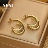 O1CN01fpzLgV25wjbk6IgCw_3529117591-0-cib.jpg Stainless Steel C Shaped Earrings 803820872983