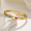 O1CN01g7oWE825wjUhog5AI_3529117591-0-cib.jpg Stainless Steel Enamel Butterfly Bangle 798267511890