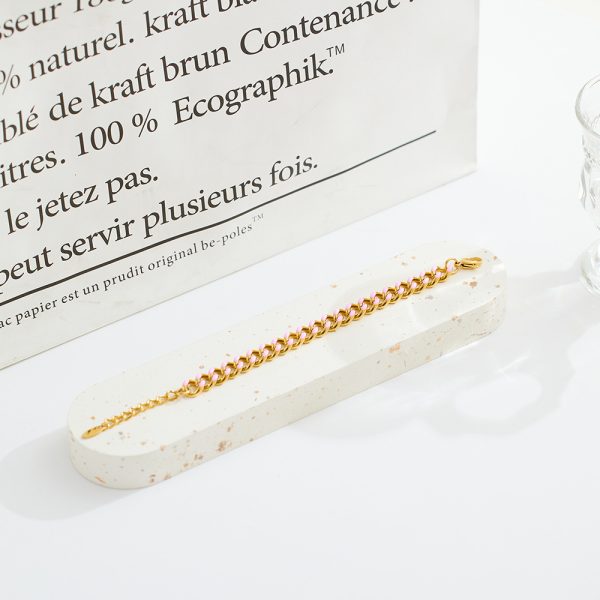 O1CN01gdznGG25wjO2nrVL6_3529117591-0-cib.jpg Stainless Steel Enamel Cuban Bracelet 725455271439
