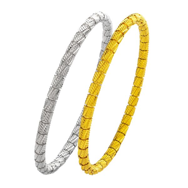 O1CN01giDRrF25wjfueRP93_3529117591-0-cib.jpg Stainless Steel Wheat Pattern Bangle 1049137479465