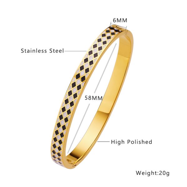 O1CN01gvOZzZ25wjbqDWuu5_3529117591-0-cib.jpg Stainless Steel Rhombus Bangle 724260649540