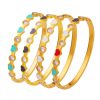 Stainless Steel Heart Zirconia Bangle 724242128204