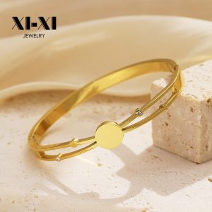 Stainless Steel Disc Bangle 805537668092