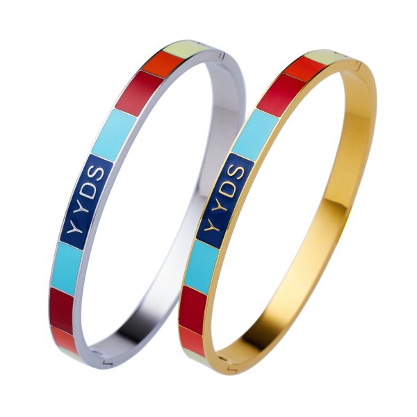 O1CN01hAMQoH25wjQHUS5yk_3529117591-0-cib.jpg Stainless Steel Enamel Bangle 743900510961