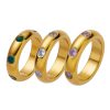 O1CN01hJh90V25wjg60WevY_3529117591-0-cib.jpg Stainless Steel Dot Rhinestone Ring 1053268030794