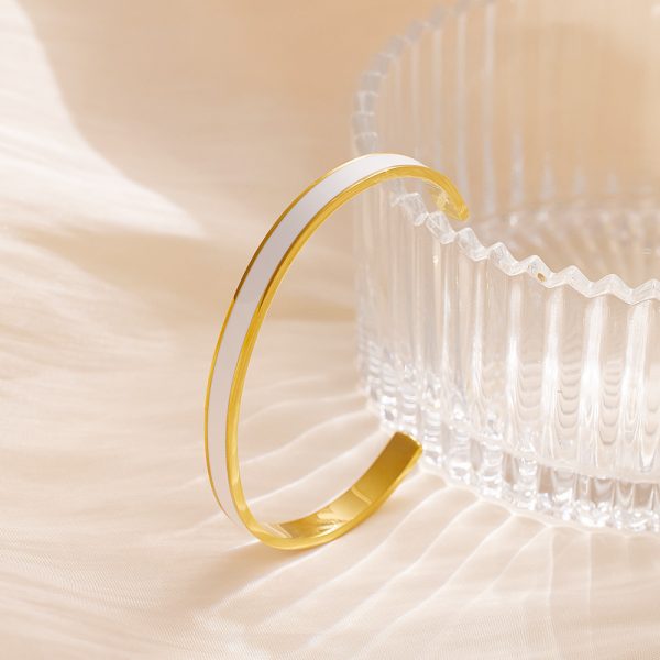 O1CN01hQCr0o25wjOCk9J2J_3529117591-0-cib.jpg Stainless Steel Enamel Open Bangle 726445078386