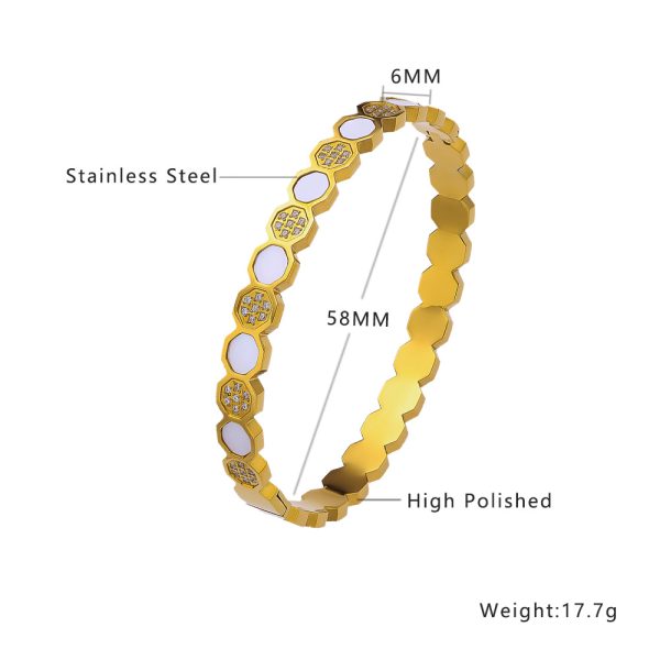 O1CN01hXrGQu25wjbsOsnF7_3529117591-0-cib.jpg Stainless Steel Honeycomb Bracelet 778110023588