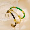 O1CN01hZhYOV25wjOtFjNHW_3529117591-0-cib.jpg Stainless Steel Enamel Bamboo Open Bangle 731679401086