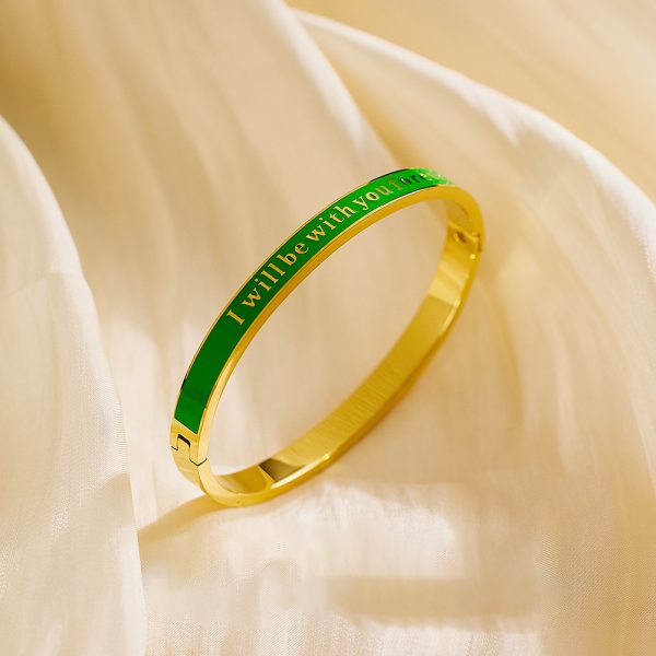 O1CN01hp0SI925wjLGrSbx0_3529117591-0-cib.jpg Stainless Steel Enamel Bangle 696695523684