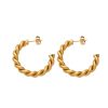 O1CN01i9lvgB25wjNmeFMpF_3529117591-0-cib.jpg Stainless Steel Twist C Shaped Earrings 724401168017
