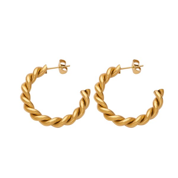 O1CN01i9lvgB25wjNmeFMpF_3529117591-0-cib.jpg Stainless Steel Twist C Shaped Earrings 724401168017