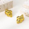 Stainless Steel Flower Stud Earrings 893318269047