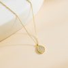 Stainless Steel Rhinestone Racket Necklace 929511468888