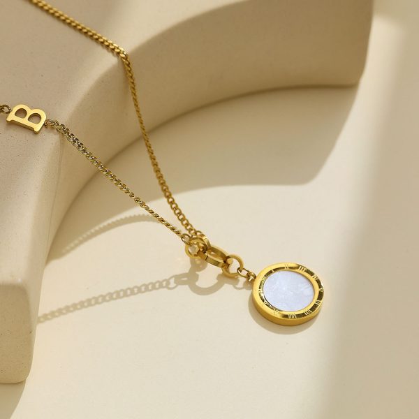 O1CN01ijRkNM25wjW22mAIA_3529117591-0-cib.jpg Stainless Steel Mother of Pearl Round Necklace 824399838884